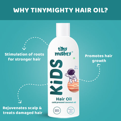 Tiny Mighty Kids Hair Oil With 100% Cold Pressed Oils 200ml